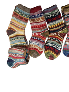 6 Pairs Women Lady' Woollen Wool Blend Socks Winter Warm Thick Thermal Heart