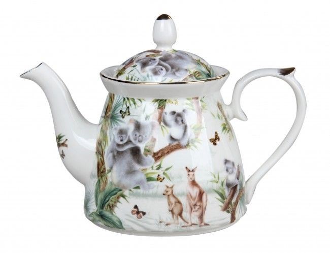 Australian Wildlife Teapot 1L Tea Pot Fine Bone Chinaware Tea set w Box Koala