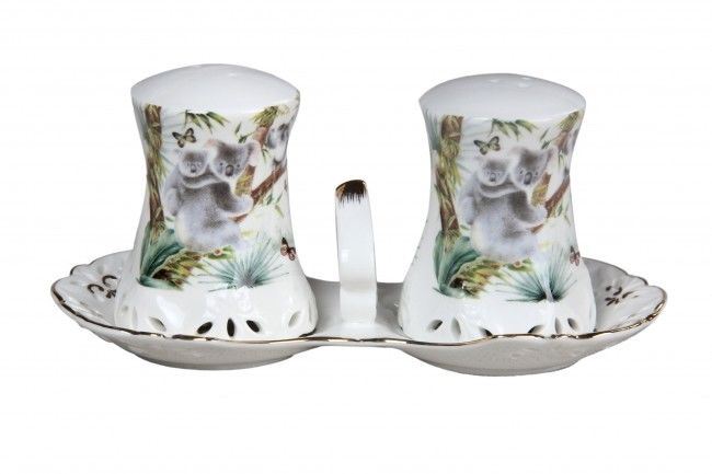 Australian Wildlife Koala Salt And Pepper Set Fine Bone China Souvenir Gift