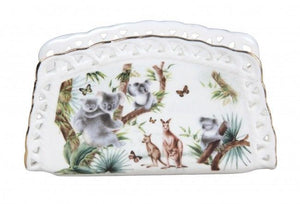 Australian Wildlife Koala Napkin Holder Fine Bone China w Box Souvenir Gift