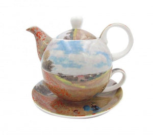 Monet Poppies Teapot Tea Pot Tea For One Fine Bone China w Box Xmas Gift