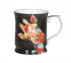 Cute Cheeki Little Giraffe Mug Cup 415cc Black Fine Bone China w Box