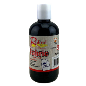 Radical Paint Fabric Paint Clothes Textile Ink Print Art Premium Quality Paint Black 250ml