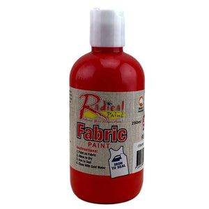 Radical Paint Fabric Paint Clothes Textile Ink Print Art Premium Quality Paint Red 250ml