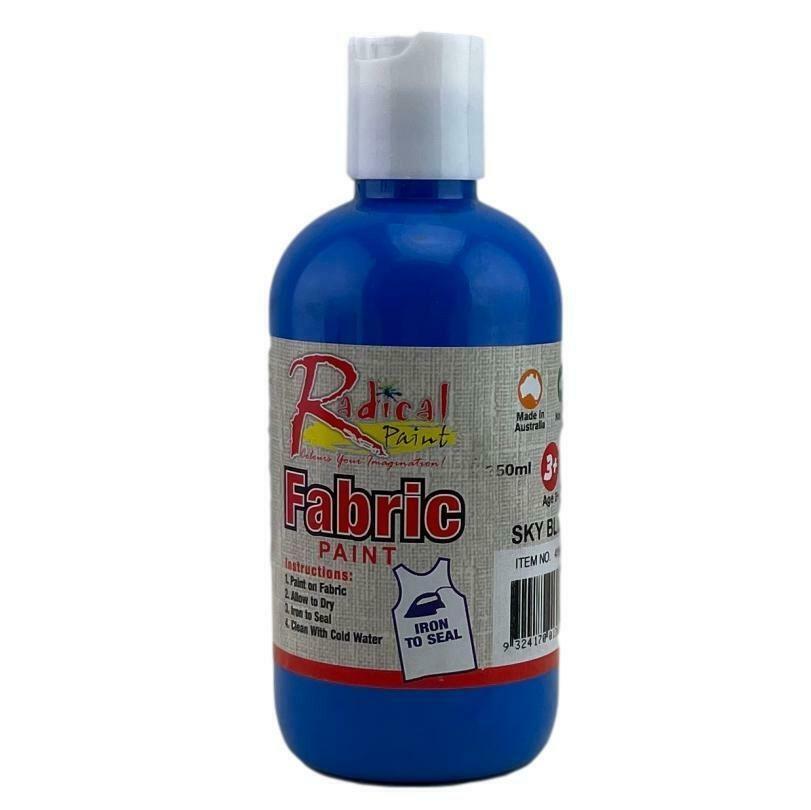 Radical Paint Fabric Paint Clothes Textile Ink Print Art Premium Quality Paint Sky Blue 250ml