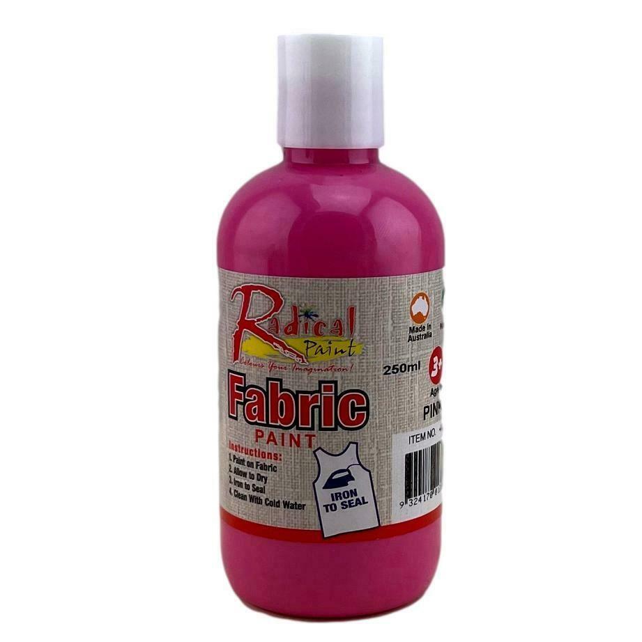 Radical Paint Fabric Paint Clothes Textile Ink Print Art Premium Quality Paint Pink 250ml