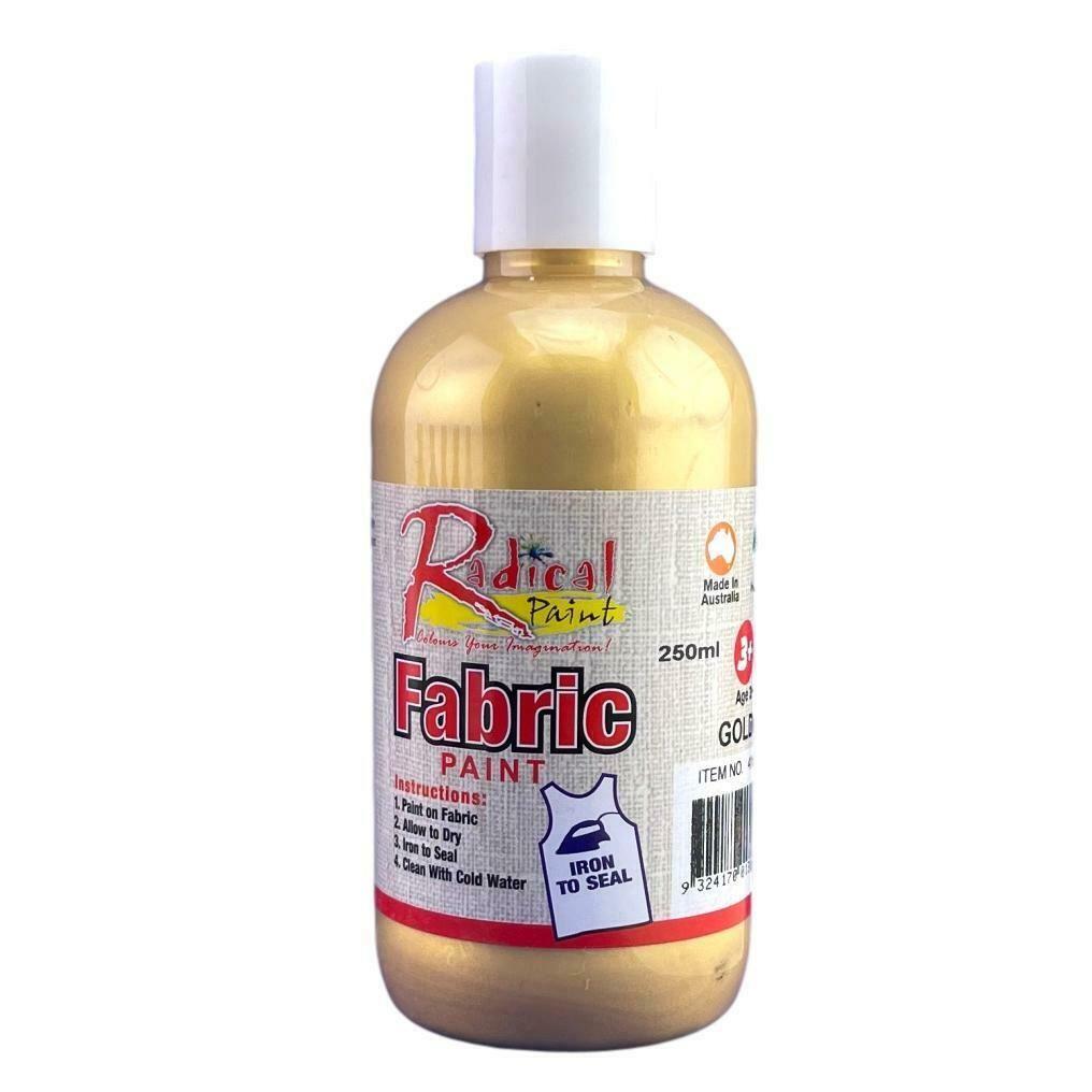 Radical Paint Fabric Paint Clothes Textile Ink Print Art Premium Quality Paint Gold 250ml