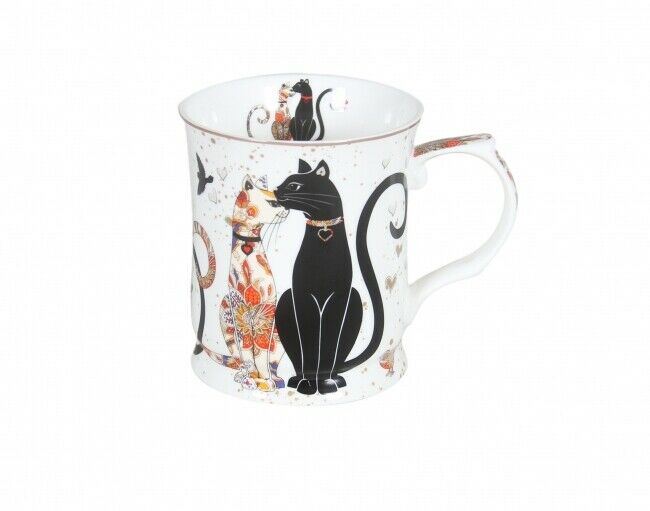 Cat Couple Embossed 415cc Mug Fine Bone China Coffee Tea Cup Mug