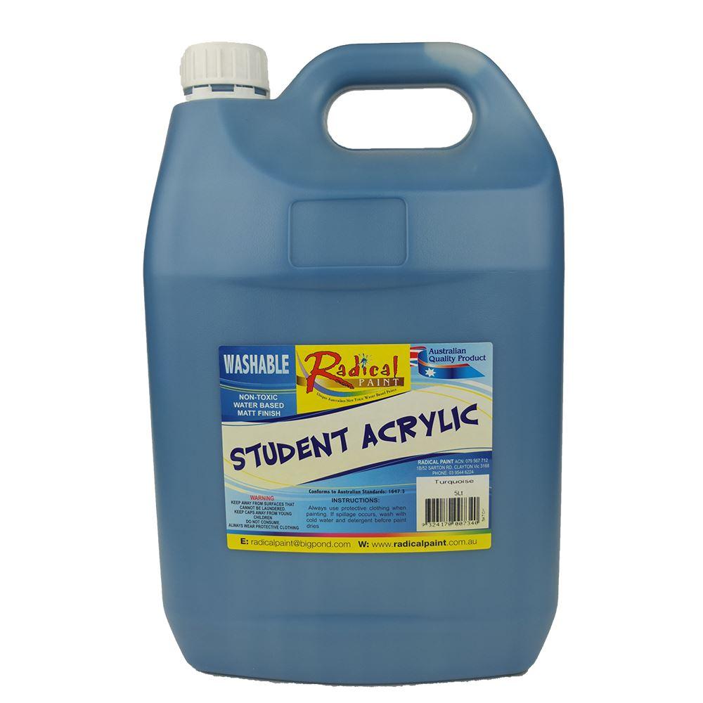 Student Poster Paint Acrylic Washable Paint Bulk Kids School Project Art Turquoise 5L