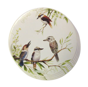 Set of 4 Kookaburra Coaster Set Drink Coasters Ceremic Chinaware Gift