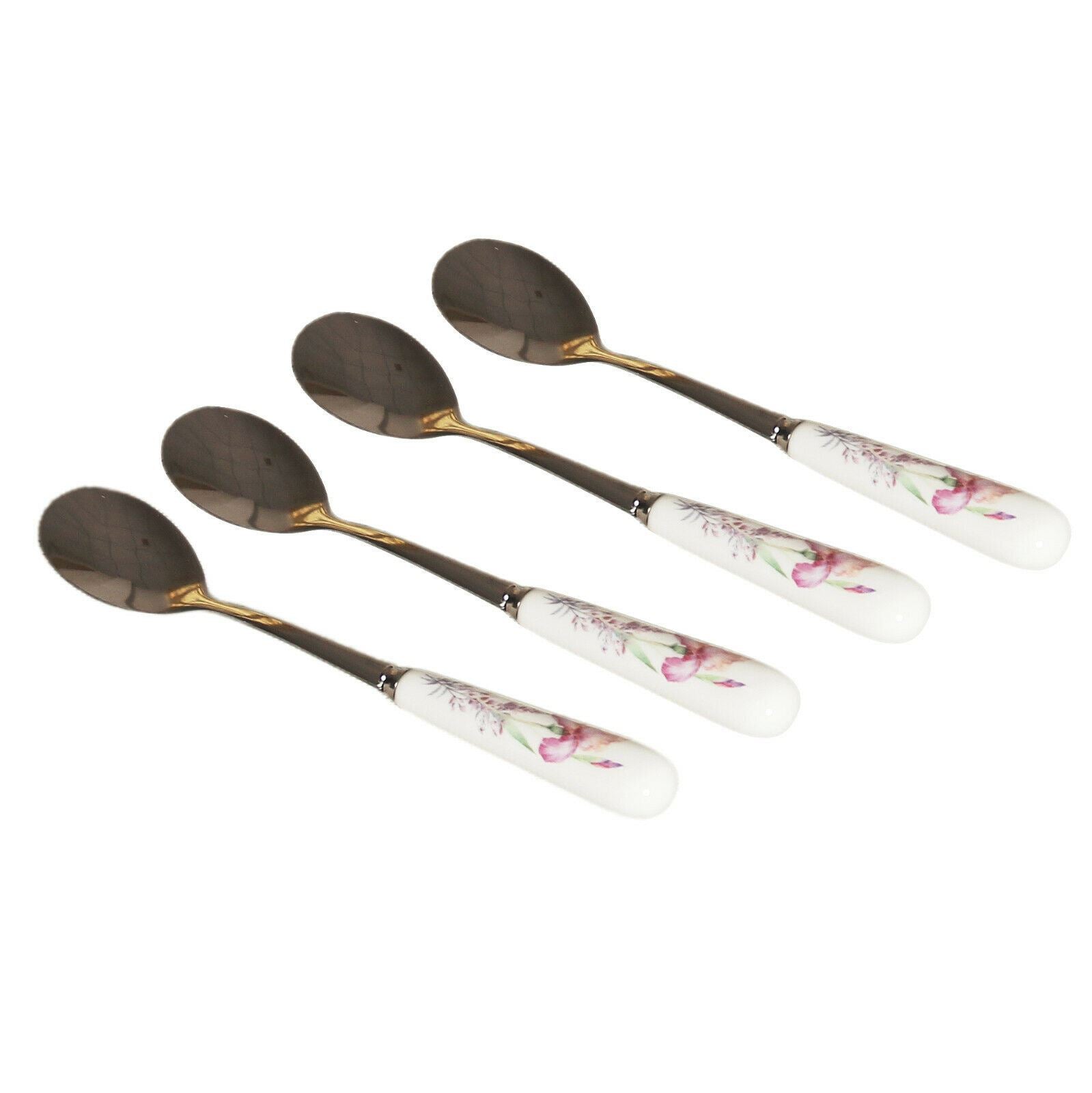 4pcs IRIS Spoon Set Fine Bone China w Gift Box