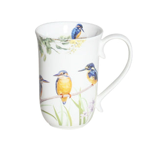 Kingfisher Fine Bone China Coffee Tea Mug Cup 405cc Bird in Gift Box