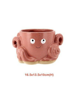 Ceramic Pot Cacti Succulent Flower Animal Pot Octopus