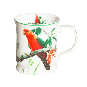 New Fine Bone China King Parrot Coffee Tea Mug w Handle Cup 415cc w Gift Box