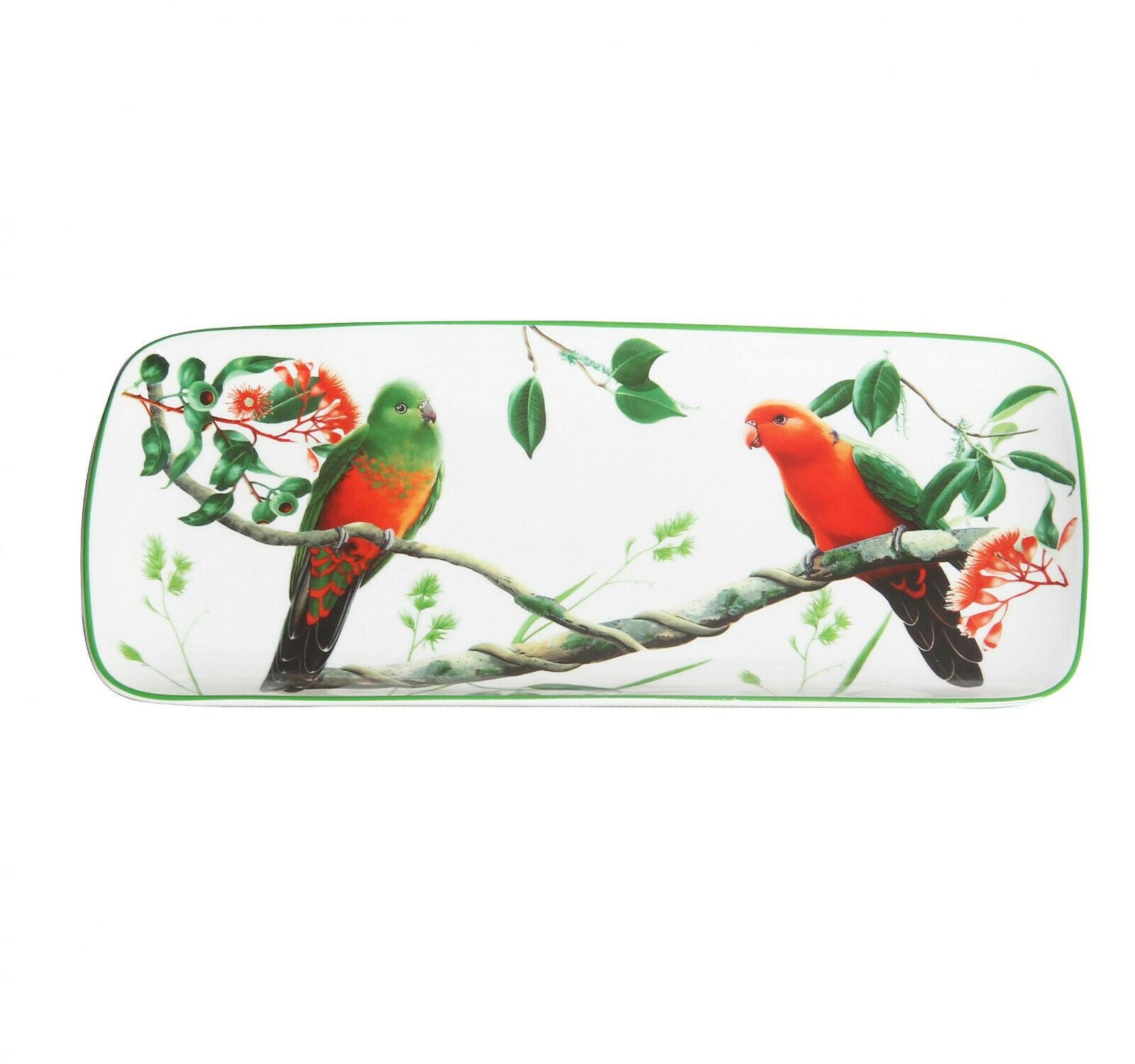 King Parrot Long Serving Plate Bird Fine Bone China Rectangle Plate 30x13cm