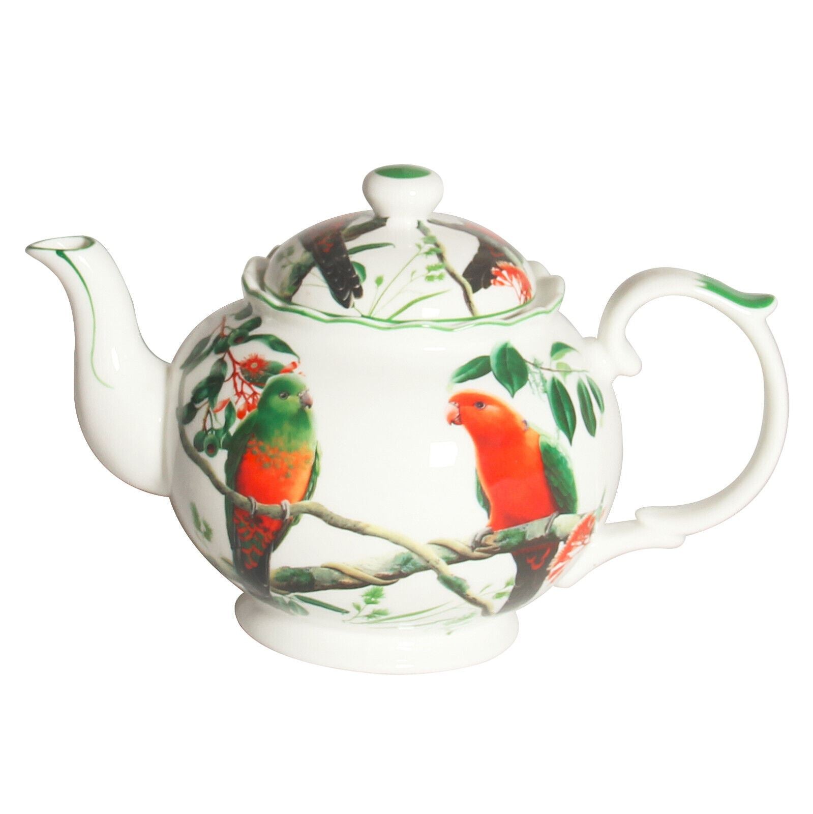 King Parrot Teapot 1L Tea Pot Bird Fine Bone China w Gift Box