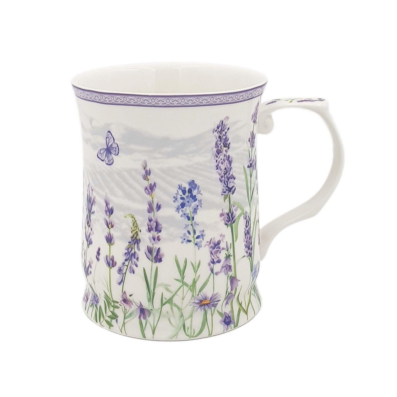 Lavender Farm 415cc Mug Fine Bone China Coffee Tea Cup Mug  Xmas Gift