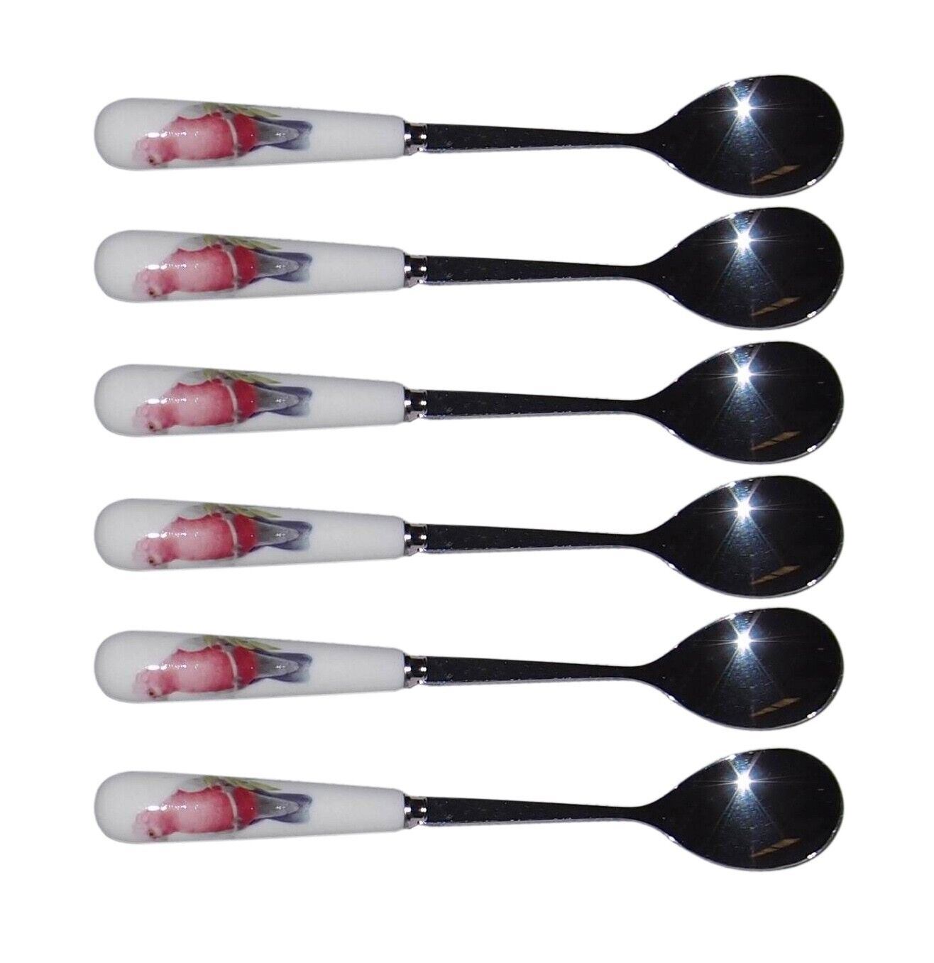 6pc Australian Bird Galah Pink Cockatoo spoons Dessert spoons Cutlery Xmas Gift