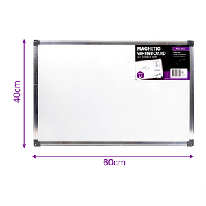 Whiteboard Magnetic White board Aluminium Frame Notice Memo Wall Hanging 40 X 60cm