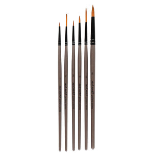 6pc Mont Marte Acrylic Paint Brushes Art Artist Painting Brush Set Taklon