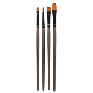 4pc Mont Marte Acrylic Paint Brushes Art Artist Painting Brush Set Taklon