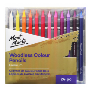 24pc Mont Marte Woodless Colour Pencils Premium Pencils Artist Arts Craft