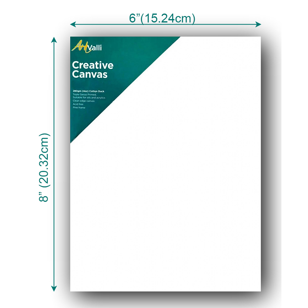 Artist Painting Canvas Stretched Blank Canvas 6"X8" 15cm x 20cm 280gsm Art Craft