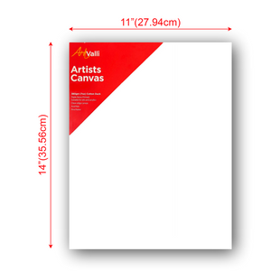 Artist 37mm Thick Stretched Blank Canvas Painting 11"X14" 28 X 35cm 380gsm