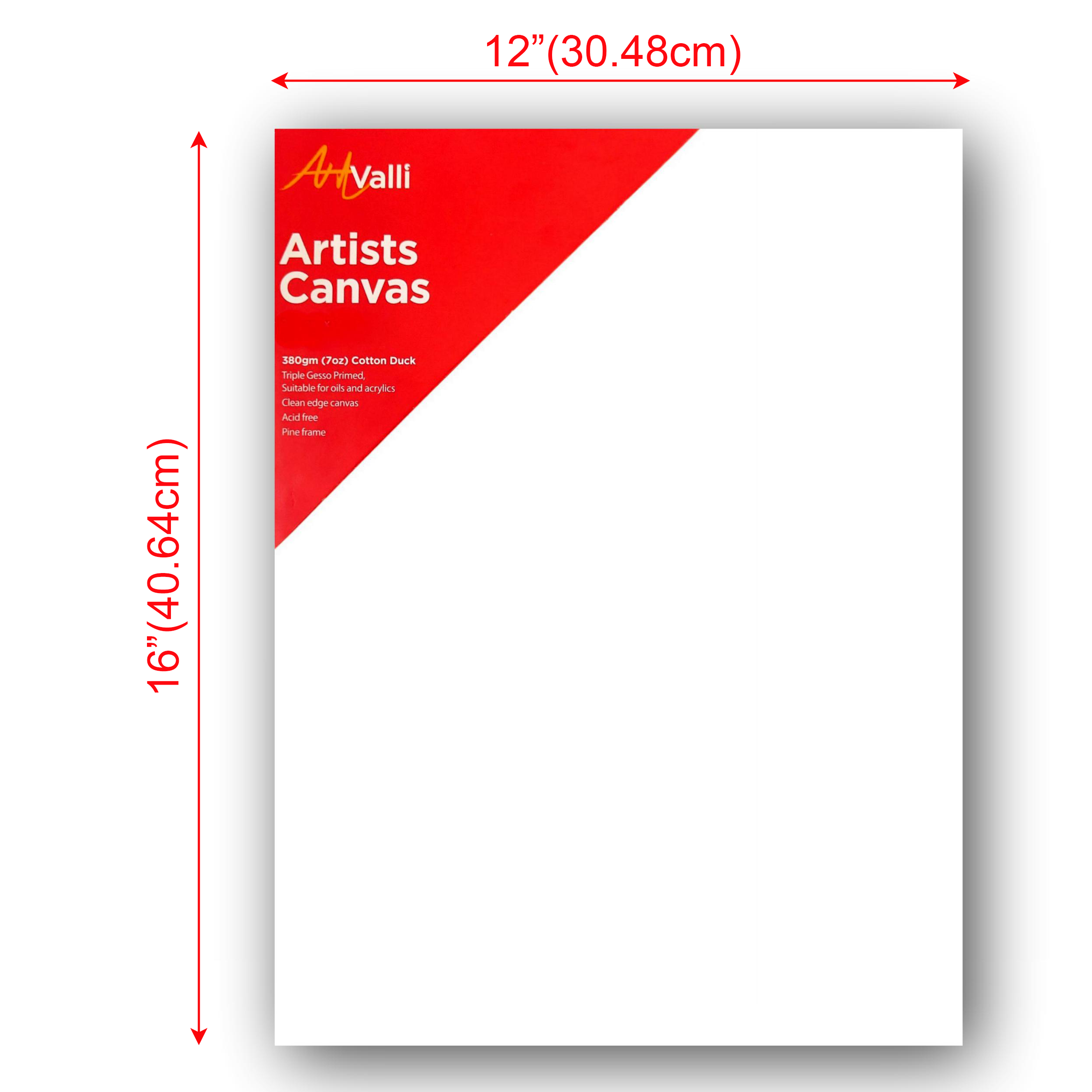 Artist 37mm Thick Stretched Blank Canvas Painting 12"X16" 30 X 40cm 380gsm