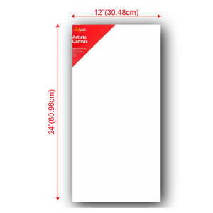 Artist 37mm Thick Stretched Blank Canvas Painting 12"X24" 30cm x 60cm 380gsm