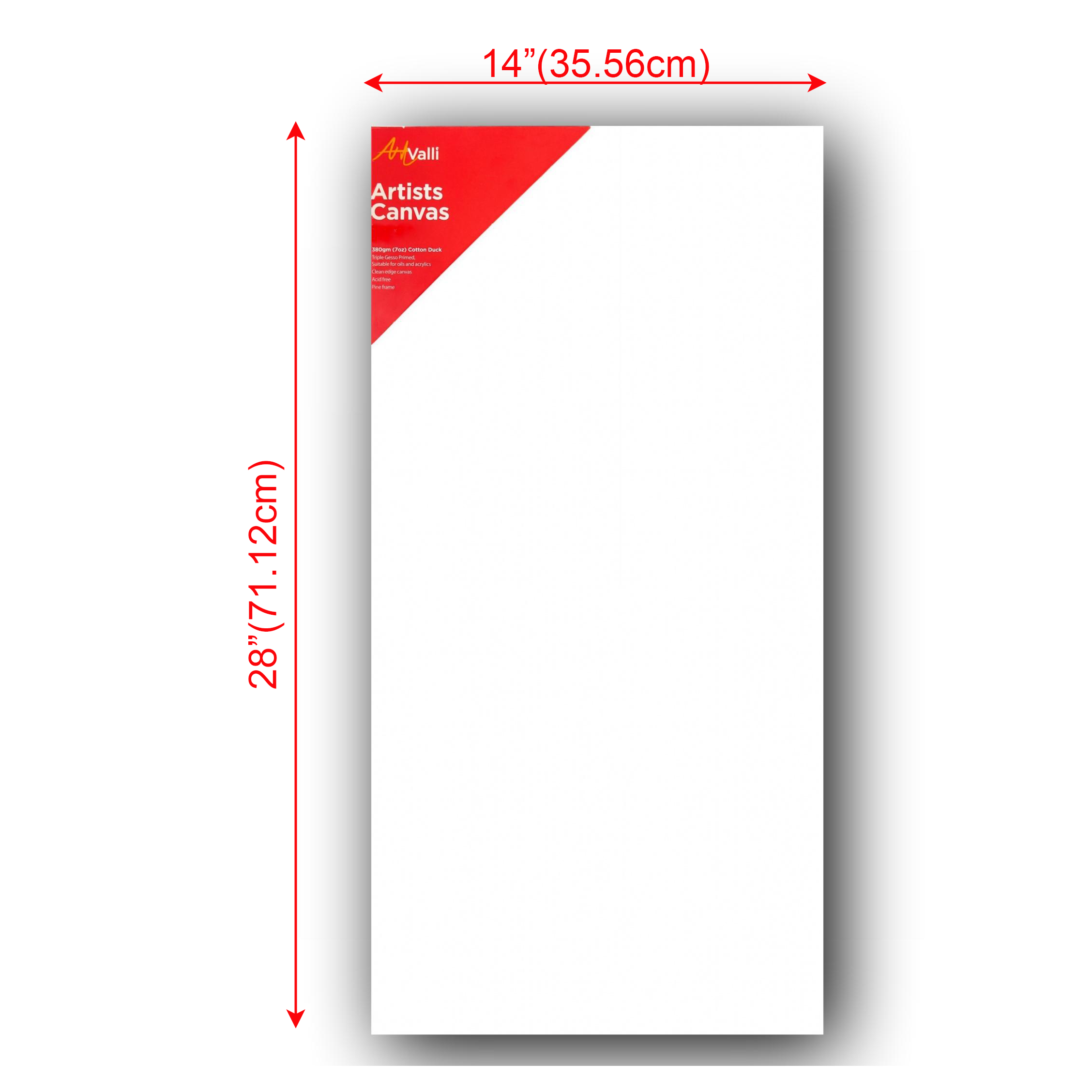 Artist 37mm Thick Stretched Blank Canvas Painting 14"X28" 35cm x 70cm 380gsm