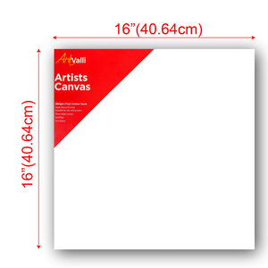 Artist 37mm Thick Stretched Blank Canvas Painting 16"X16" 40 X 40cm 380gsm