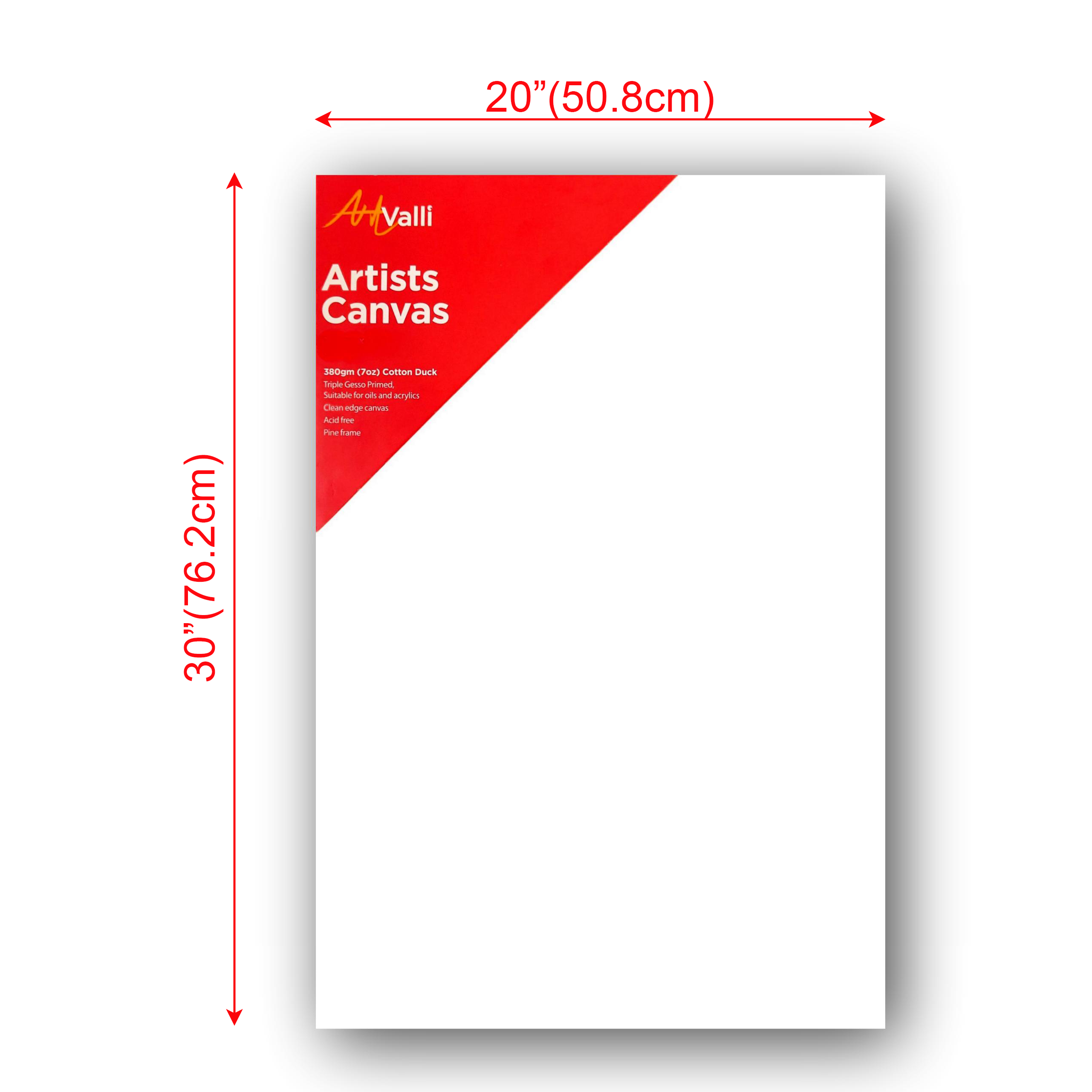 Artist 37mm Thick Stretched Blank Canvas Painting 20"X30" 50cm x 75cm 380gsm