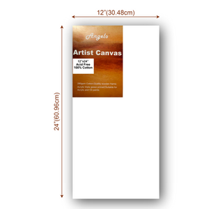 Artist Painting Canvas Stretched Blank Canvas 12"X24" 30cm x 60cm 280 gsm Art Craft