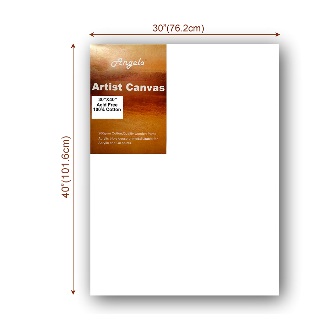 Artist Painting Canvas Stretched Blank Canvas 30"X40" 75cm x 100cm 280 gsm Art Craft