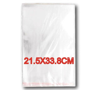 Cello Cellophane Bag A4 Plastic Clear Peel and Seal Bags Lolly Bag 21.5x33.8cm