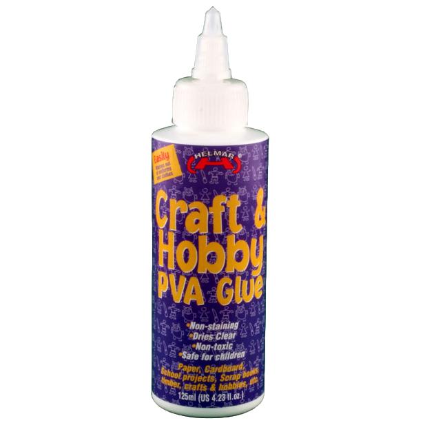 Helmar Craft & Hobby PVA Glue Dries Clear Non Toxic Safe F Children 125ml