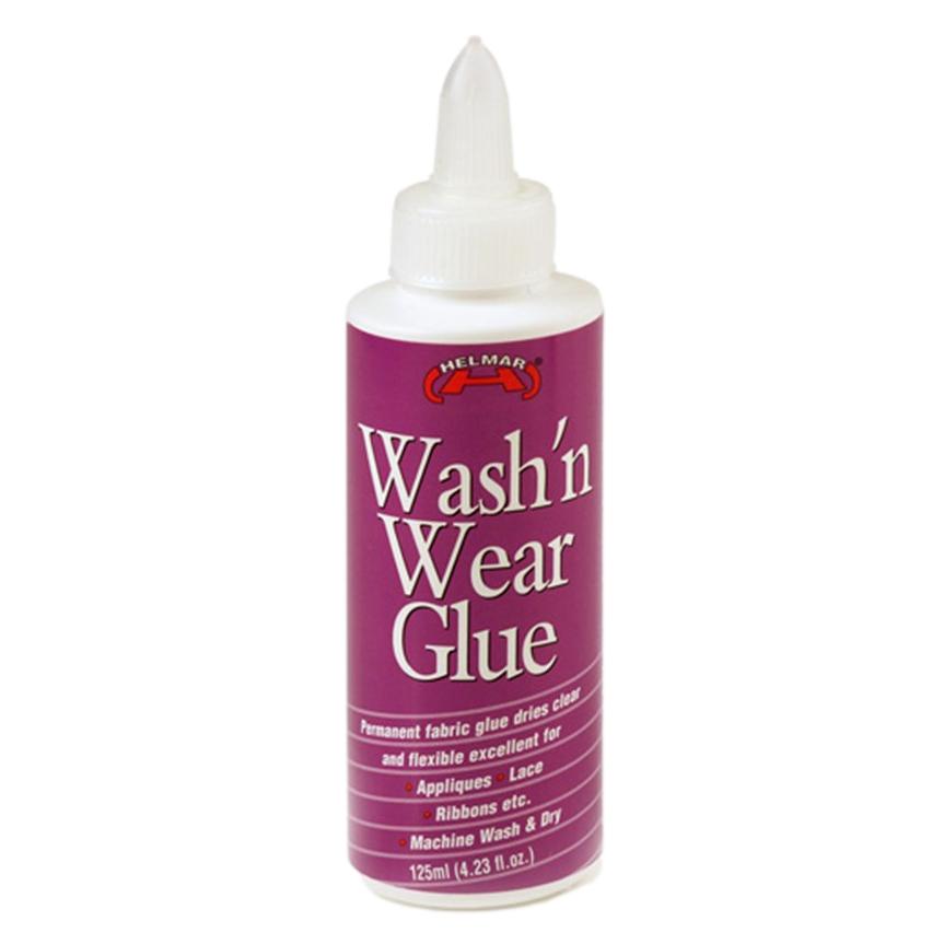 Helmar Wash N Wear Fabric Glue Clear Craft Glue Water based Art Supplies 125ml