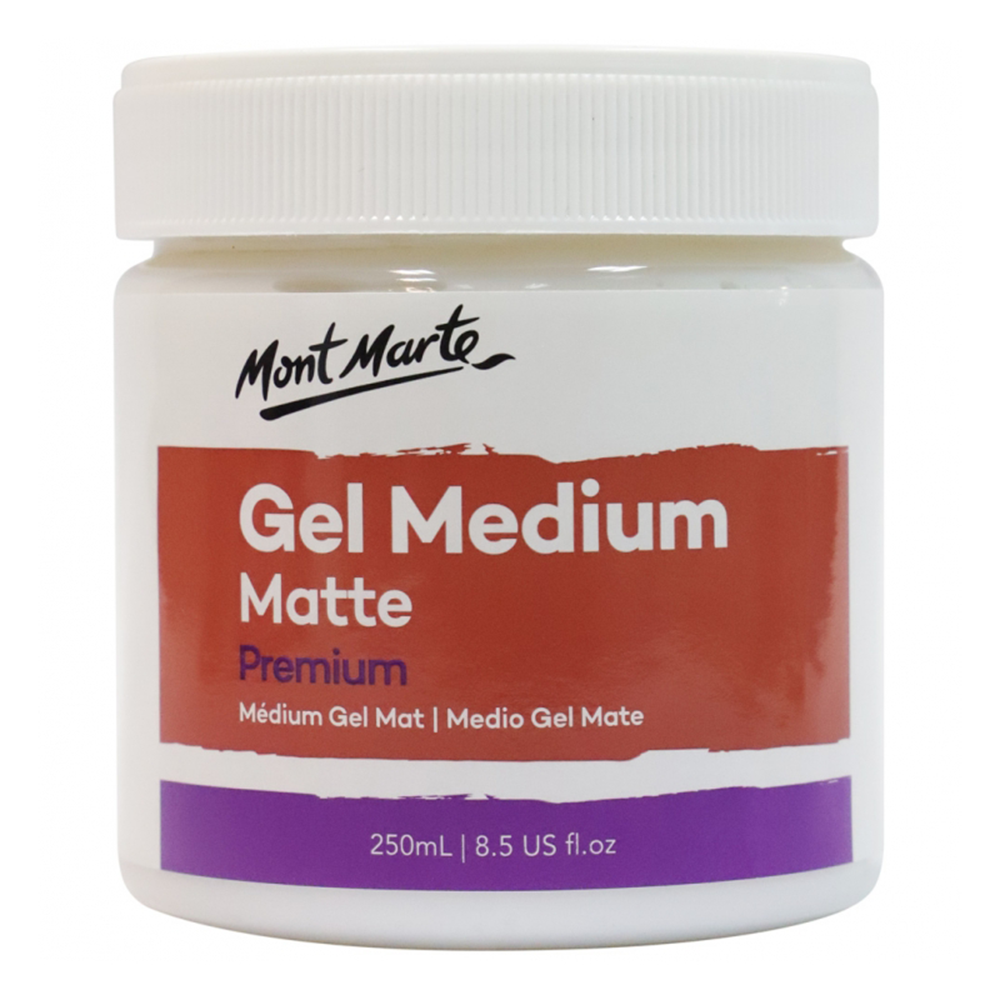 Mont Marte Premium Gel Medium Matte 250ml Artist Craft Arts