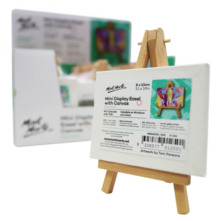 Mini Display Easel W Canvas 8cm X 10cm Wedding Party Occasion Art Craft