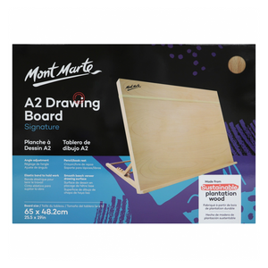 Mont Marte A2 Drawing Board with Elastic Band Folded Beech Wood Art Supply