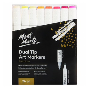 12x Mont Marte Adult Colouring Brush Markers Amzaing Flexi Tips For Colouring