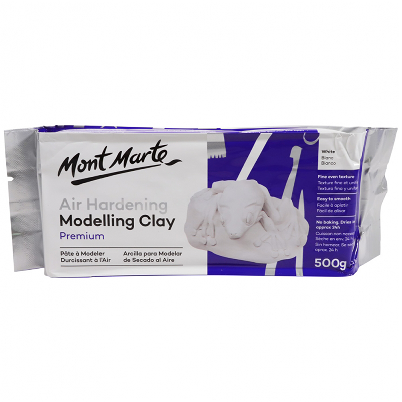 Air Hardening Modelling Clay White 500G Mont Marte Wholesale Craft Arts Supply