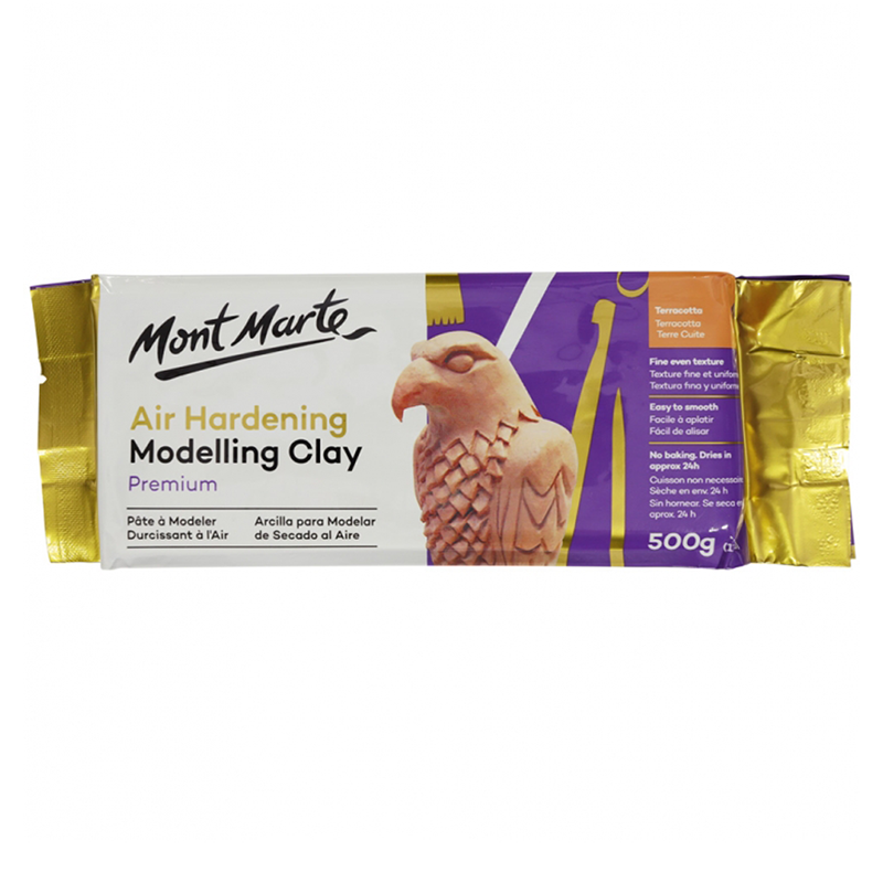 Mont Marte Air Hardening Modelling Clay Terracotta 500G Premium Craft Arts