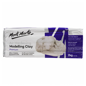 Mont Marte Air Hardening Modelling Clay White 2Kg Wholesale Craft Arts Supply