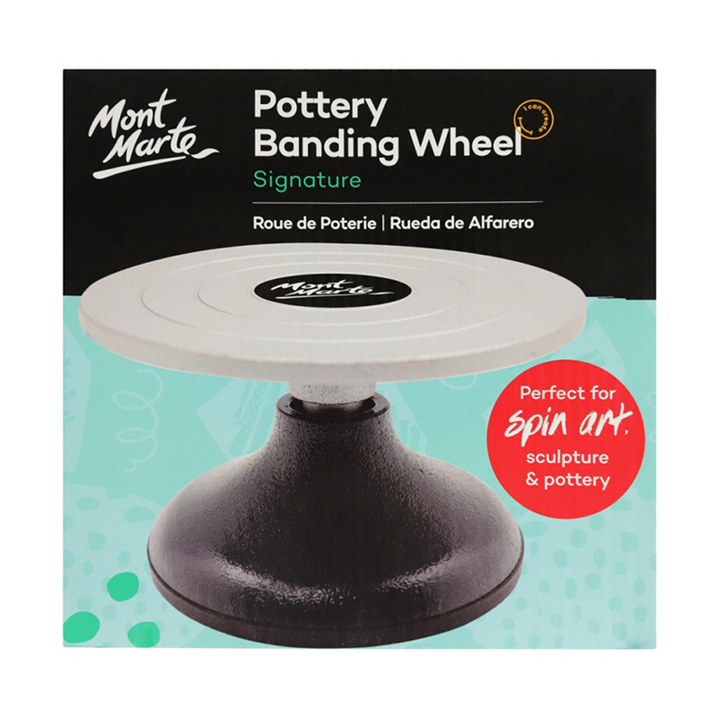 Pottery Banding Wheel 18cm Signature Turntable Clay Spin Art Mont Marte