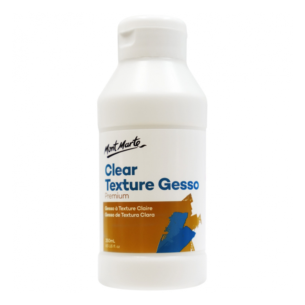 Clear Texture Gesso 250ml Acrylic & Oil Paint Gesso Mont Marte Gesso Primer