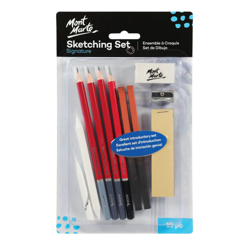 Mont Marte Sketch&Draw Pencils 13pc Artist Skecthing Drawing Pencils Crafts Arts