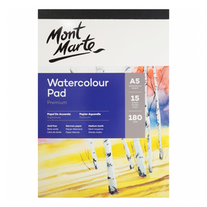 Mont Marte A5 Watercolour Pad 15 Sheets German Paper 180 gsm Art Craft Aritist