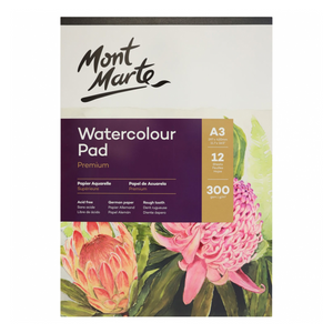 Mont Marte Watercolour Pad A3 12 Sheet 300gsm German Paper Drawing Painting Book